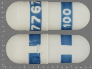 White Capsule pill with imprint 7767;100 — Celecoxib Celecoxib 100 mg; (view 2)