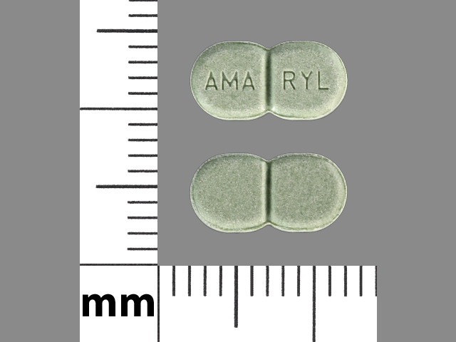 Blue Oval pill with imprint AMA;RYL — Amaryl Glimepiride 4 mg; (view 5)