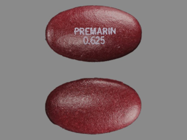 Brown Oval pill with imprint PREMARIN;0625 — Premarin Estrogens, conjugated 0.625 mg; (view 2)