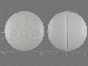 White Round pill with imprint 54;899 — Prednisone Prednisone 10 mg; (view 2)