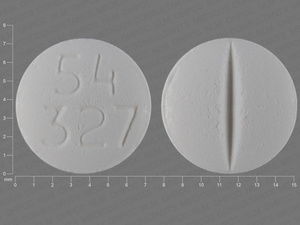 White Round pill with imprint 54;327 — Perindopril erbumine Perindopril erbumine 4 mg; (view 2)
