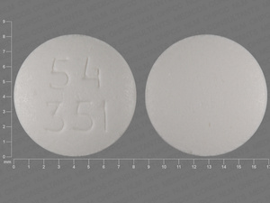 White Round pill with imprint 54;351 — Naratriptan Naratriptan hydrochloride 2.5 mg; (view 2)
