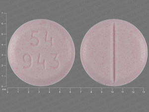 Pink Round pill with imprint 54;943 — Dexamethasone (view 3)