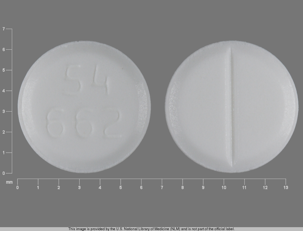 White Round pill with imprint 54;662 — Dexamethasone (view 2)