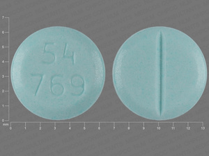 Turquoise Round pill with imprint 54;769 — Dexamethasone (view 3)