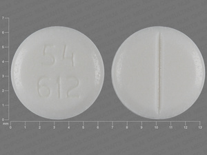 White Round pill with imprint 54;612 — Prednisone Prednisone 5 mg; (view 4)