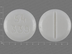 White Round pill with imprint 54;339 — Prednisone Prednisone 2.5 mg; (view 3)