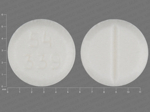 White Round pill with imprint 54;339 — Prednisone Prednisone 2.5 mg; (view 4)