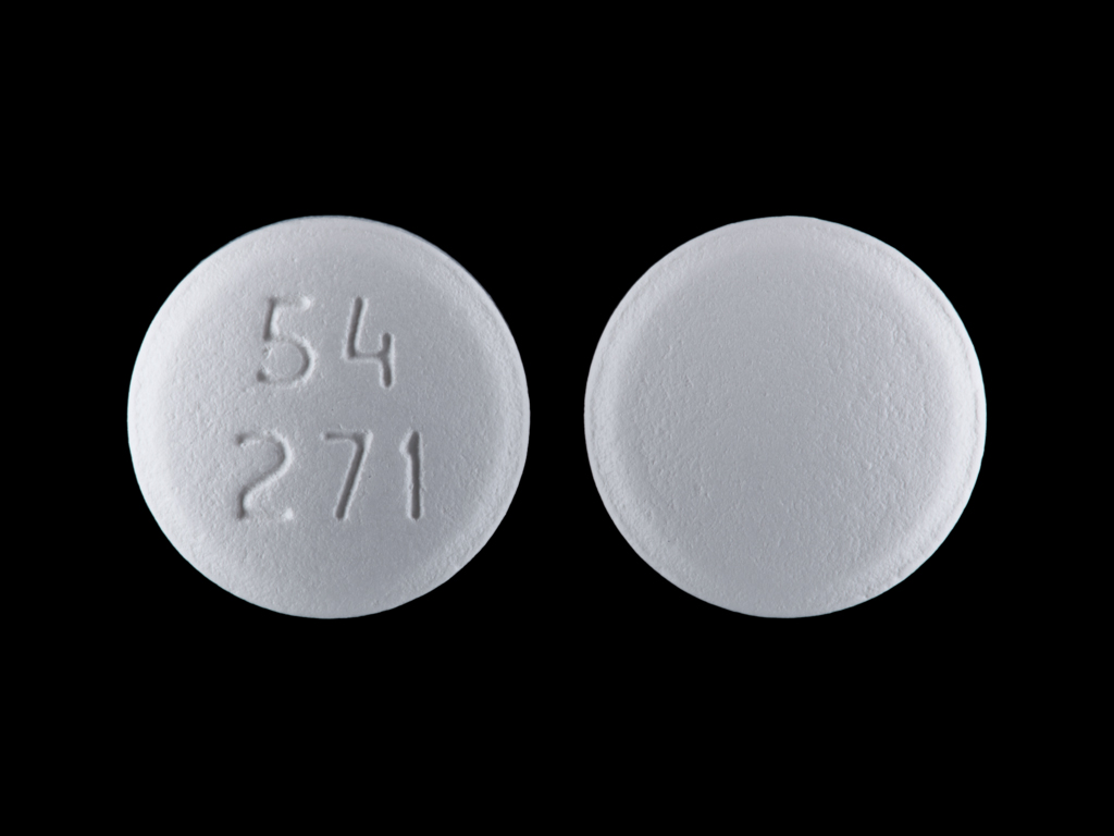 White Round pill with imprint 54;271 — Clarithromycin 250 mg (view 2)