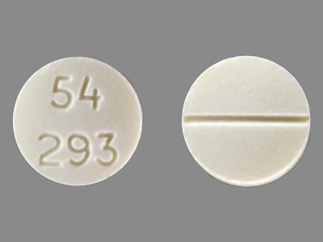 White Round pill with imprint 54;293 — Leucovorin calcium Leucovorin calcium 5 mg; (view 2)