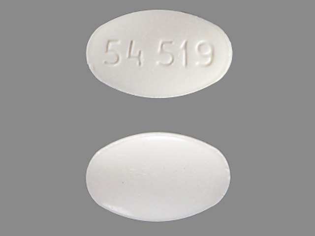 White Oval pill with imprint 54;519 — Triazolam Triazolam 0.125 mg; (view 3)