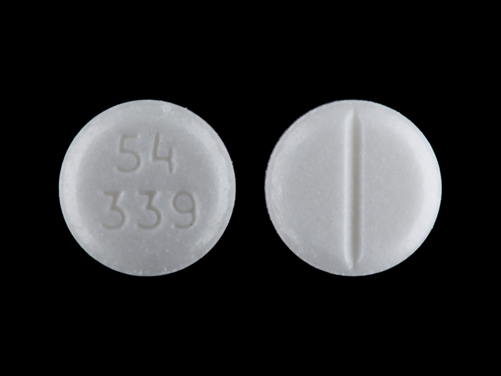 White Round pill with imprint 54;339 — Prednisone Prednisone 2.5 mg; (view 2)