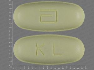 Yellow Oval pill with imprint A;KL — Clarithromycin 500 mg (view 2)