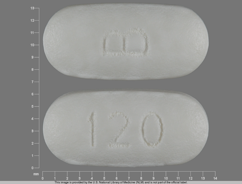 White Oval pill with imprint B;120;mg — Cardizem la Diltiazem hydrochloride 120 mg; (view 2)