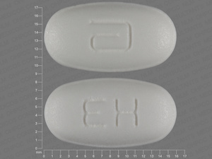 White Oval pill with imprint A;EH — Erythromycin 333 mg (view 2)