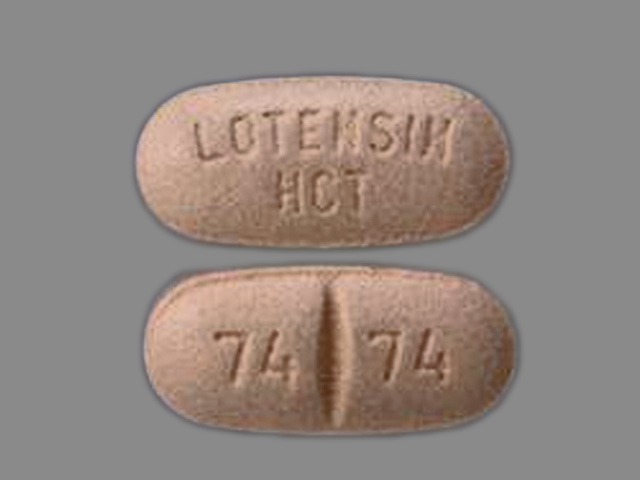 Pink Oval pill — Lotensin hct Benazepril hydrochloride 10 mg;hydrochlorothiazide 12.5 mg; (view 2)