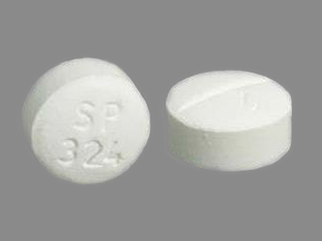 White Round pill with imprint SP;324;2 — Niravam Alprazolam 2 mg; (view 2)