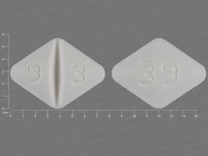 White Diamond pill with imprint 9;3;39 — Lamotrigine Lamotrigine 25 mg; (view 2)