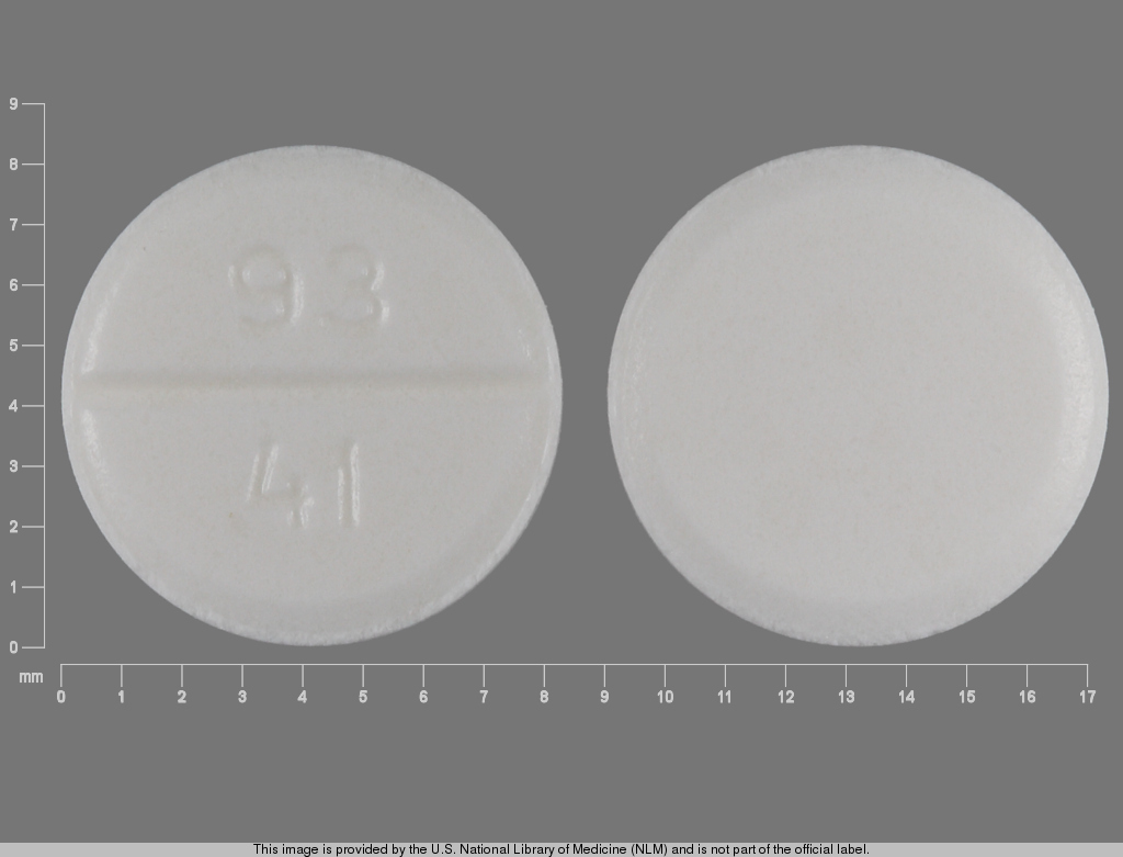 White Round pill with imprint 93;41 — Clomiphene citrate 50 mg (view 2)