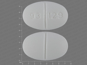 White Oval pill with imprint 93;129 — Estazolam Estazolam 1 mg; (view 2)