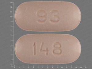 Orange Oval pill with imprint 93;148 — Naproxen Naproxen 375 mg; (view 3)
