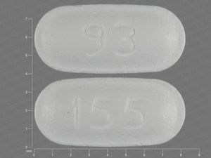White Oval pill with imprint 93;155 — Topiramate Topiramate 25 mg; (view 2)