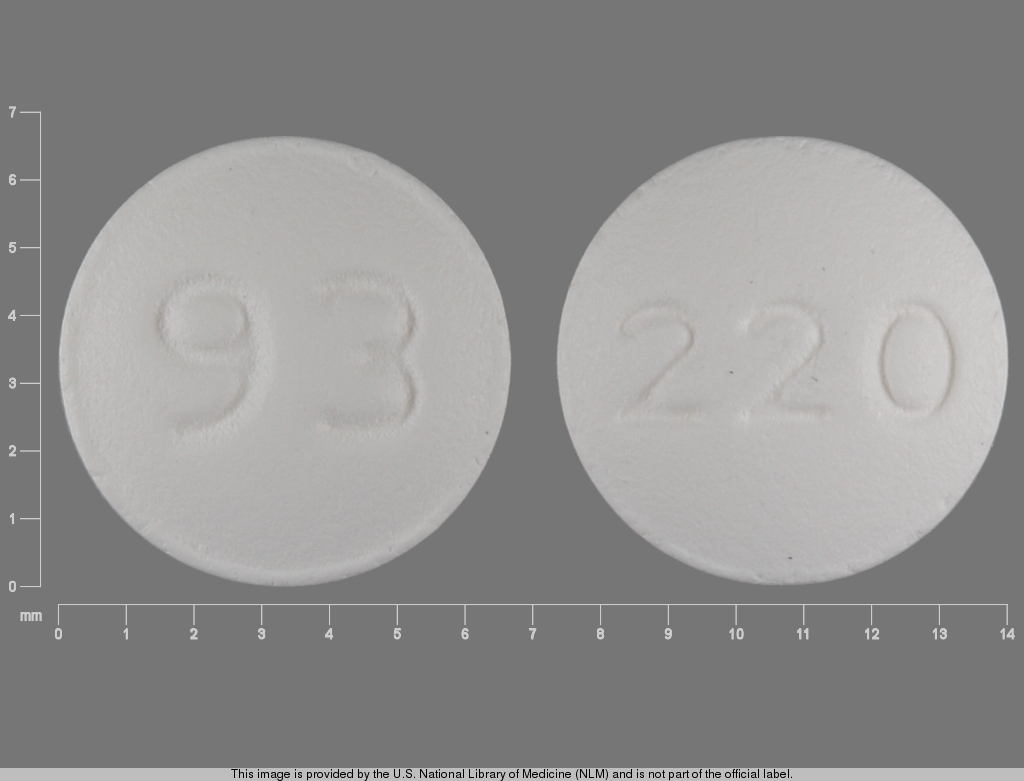 White Round pill with imprint 93;220 — Bicalutamide 50 mg (view 3)
