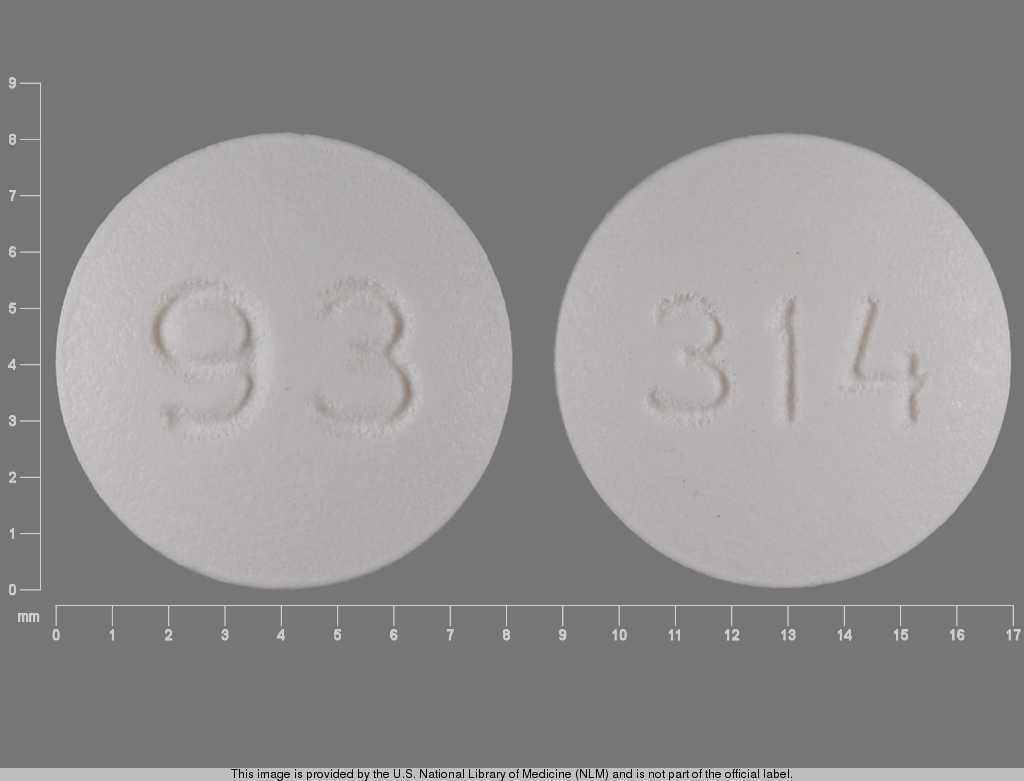 White Round pill with imprint 93;314 — Ketorolac tromethamine 10 mg (view 2)