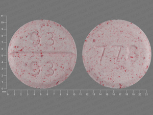 Pink Round pill with imprint 93;93;778 — Carbamazepine Carbamazepine 100 mg; (view 2)