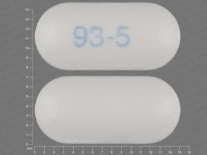 White Oval pill with imprint 93;5 — Naproxen Naproxen 375 mg; (view 2)