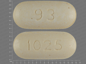 Yellow Oval pill with imprint 1025;93 — Nefazodone hydrochloride Nefazodone hydrochloride 200 mg; (view 2)