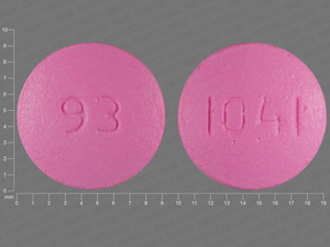Pink Round pill with imprint 93;1041 — Diclofenac sodium 100 mg (view 2)