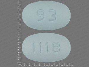 Blue Oval pill with imprint 93;1118 — Etodolac Etodolac 600 mg; (view 2)
