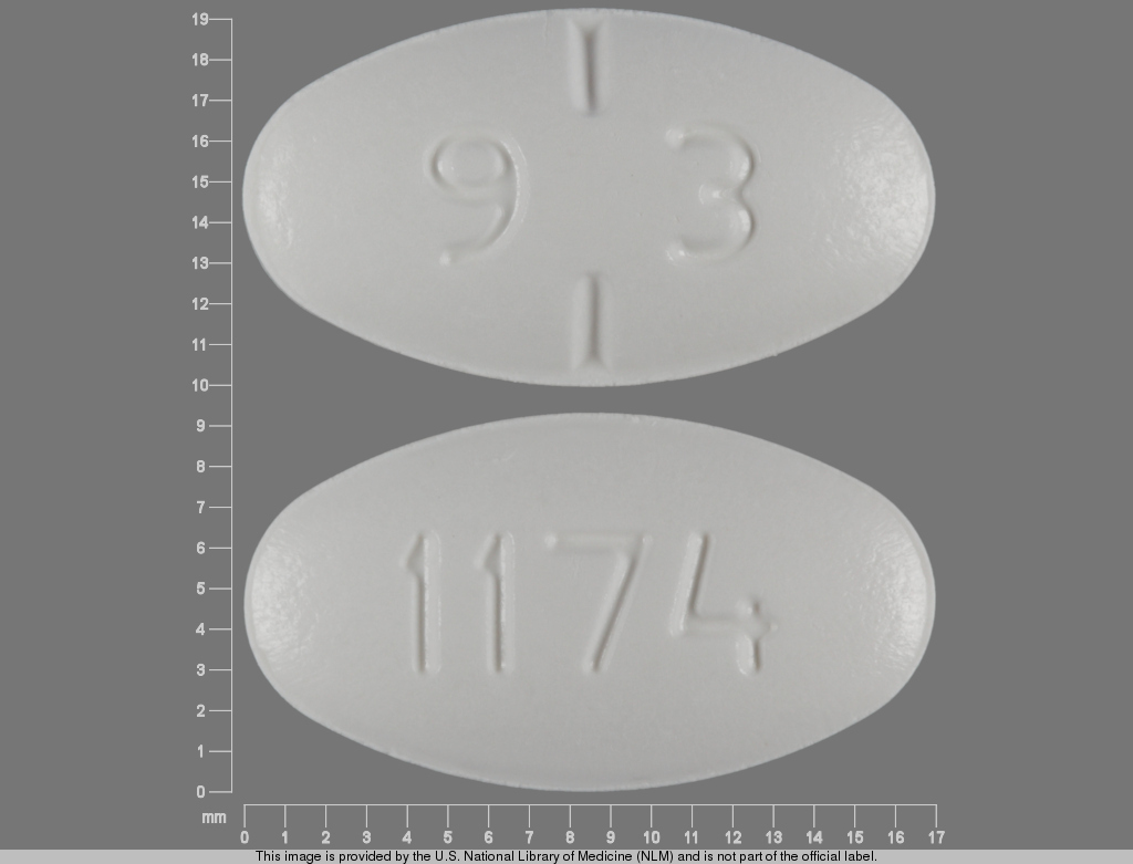 White Oval pill with imprint 9;3;1174 — Penicillin v potassium 500 mg (view 2)