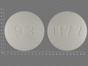White Round pill with imprint 93;1177 — Neomycin sulfate Neomycin sulfate 500 mg; (view 2)