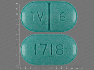 Turquoise Oval pill with imprint TV;6;1718 — Warfarin sodium Warfarin sodium 6 mg; (view 2)