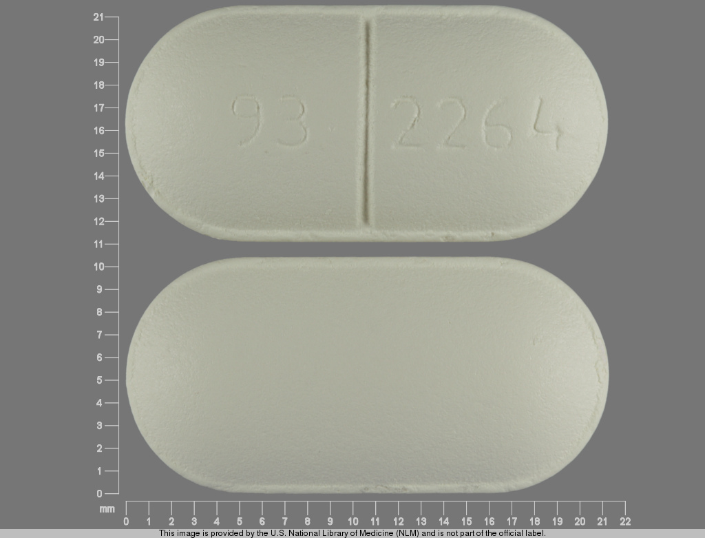 White Oval pill with imprint 93;2264 — Amoxicillin 875 mg (view 2)