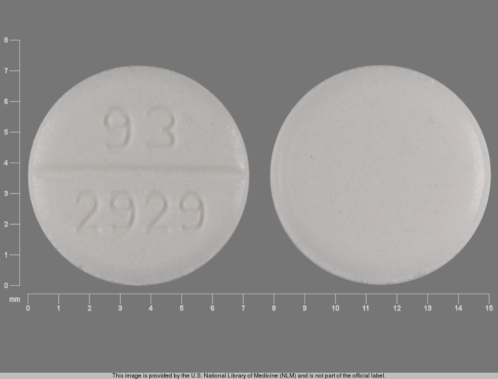 White Round pill with imprint 2929;93 — Cyproheptadine hydrochloride 4 mg (view 2)
