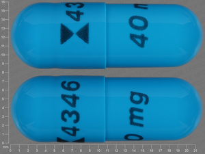 Blue Capsule pill with imprint 4346;40;mg — Fluoxetine Fluoxetine hydrochloride 40 mg; (view 2)