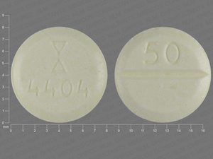 Yellow Round pill with imprint 4404;50 — Clozapine Clozapine 50 mg; (view 2)