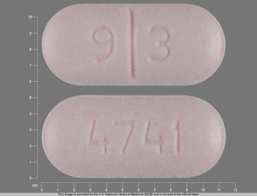 Pink Oval pill with imprint 4741;9;3 — Citalopram 20 mg (view 2)