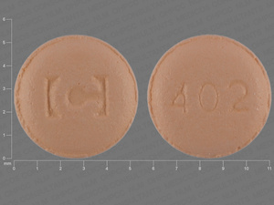 Orange Round pill with imprint C;402 — Tiagabine hydrochloride Tiagabine hydrochloride 2 mg; (view 2)