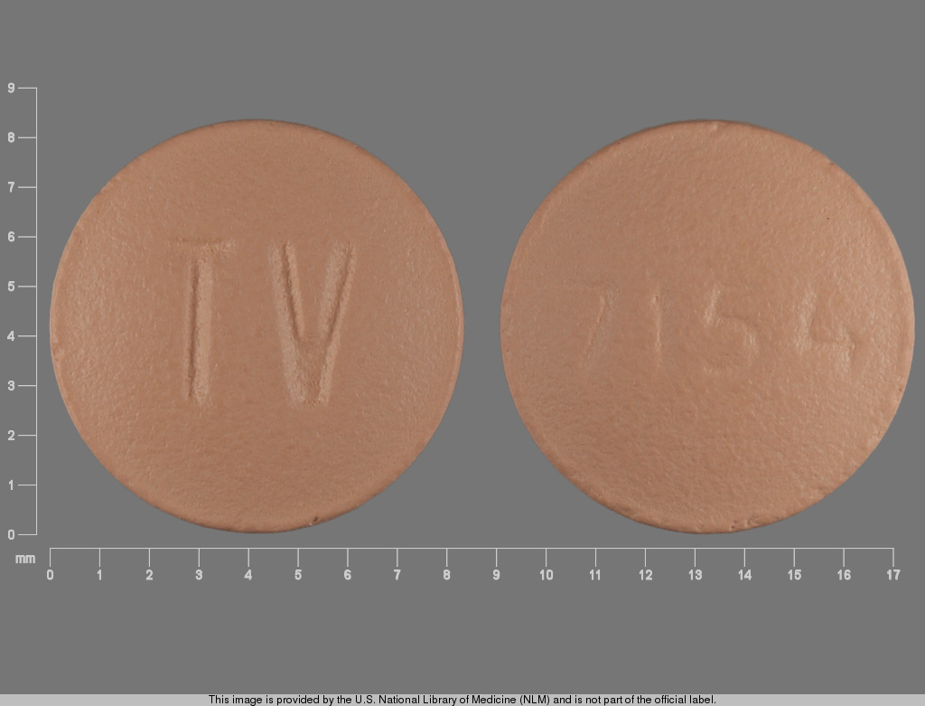 Brown Round pill with imprint 7154;TV — Simvastatin Simvastatin 20 mg; (view 2)