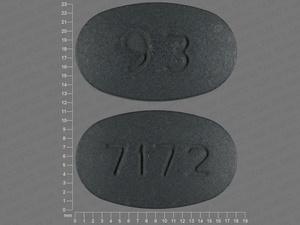 Gray Oval pill with imprint 93;7172 — Etodolac Etodolac 500 mg; (view 2)