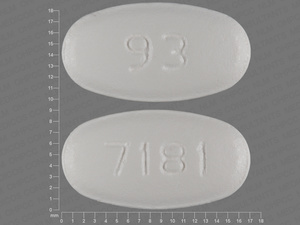 White Oval pill with imprint 93;7181 — Ofloxacin Ofloxacin 300 mg; (view 2)