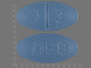 Blue Oval pill with imprint 7188;9;3 — Fluoxetine Fluoxetine hydrochloride 10 mg; (view 2)
