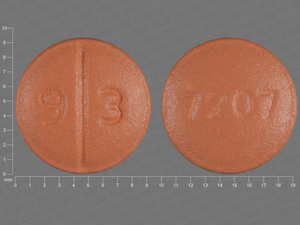 Red Round pill with imprint 9;3;7207 — Mirtazapine Mirtazapine 30 mg; (view 2)