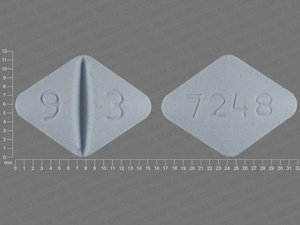 Blue Diamond pill with imprint 9;3;7248 — Lamotrigine Lamotrigine 200 mg; (view 2)