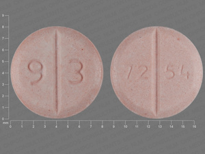 Pink Round pill with imprint 9;3;72;54 — Glimepiride Glimepiride 1 mg; (view 2)