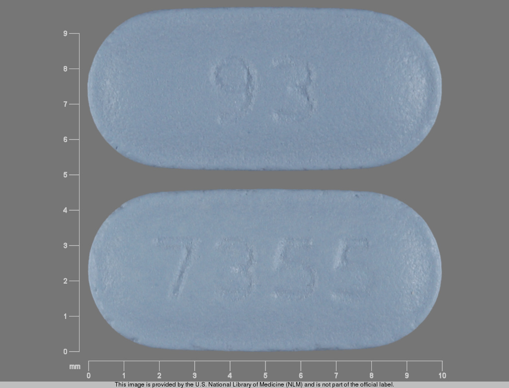 Blue Oval pill with imprint 93;7355 — Finasteride 5 mg (view 2)